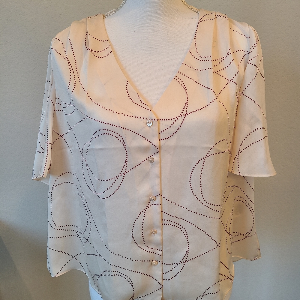 Ivory Joie Cadell B Blouse Size M Medium